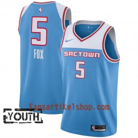 Sacramento Kings Trikot De'Aaron Fox 5 2018-19 Nike City Edition Blau Swingman - Kinder